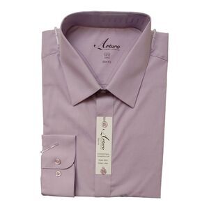 MEN'S ARTURO LUXURY LIFESTYLE LILAC SLIM FIT DRESS SHIRT.